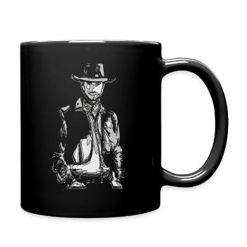 Cowboy - Tasse einfarbig - Schwarz - Rechts