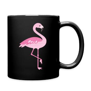 Flamingo - Tasse einfarbig - Schwarz - Rechts