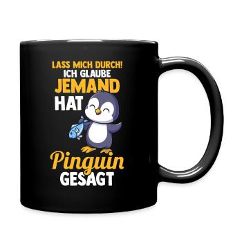 Pinguin - Tasse einfarbig - Schwarz - Rechts