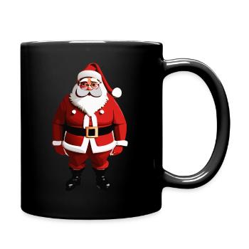 Weihnachtsmann - Tasse einfarbig - Schwarz - Rechts