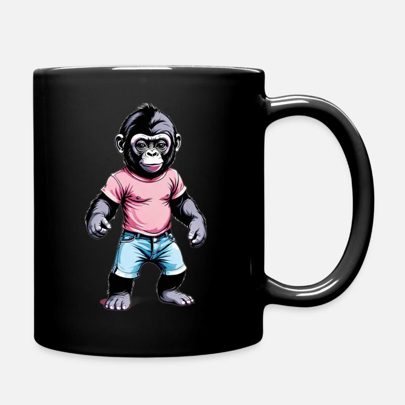 Gorilla Boxer Boxing - Full Colour Mug - black