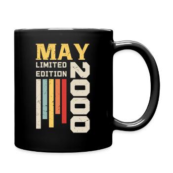 Mai 2000 - Geburtstagsgeschenk geboren im Mai 2000 Mai - Tasse einfarbig - Schwarz - Rechts
