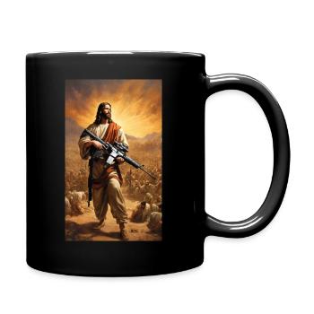 Méfiez-vous de Dieu - Mug uni - noir - Droite
