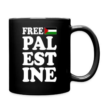 Free palestine - Mug uni - noir - Droite
