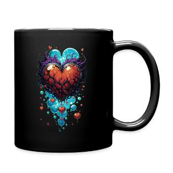 Heart Attack - Tasse einfarbig - Schwarz - Rechts