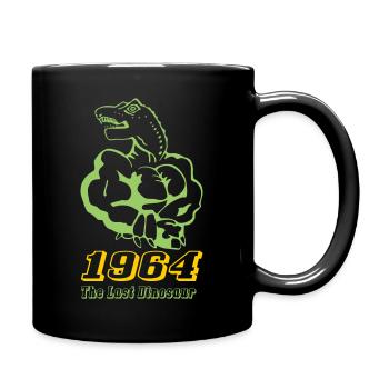 Geburtsjahr1964 Dinosaur - Tasse einfarbig - Schwarz - Rechts