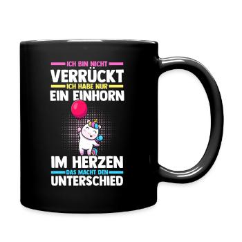 Licorne - Mug uni - noir - Droite