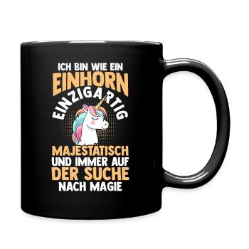 Licorne - Mug uni - noir - Droite