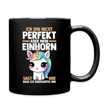 Licorne - Mug uni - noir - Droite