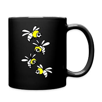 Bee - Full Colour Mug - black - Right