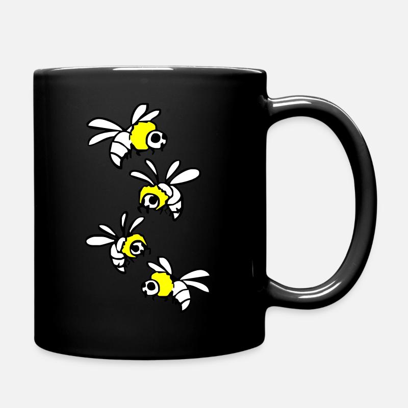 Biene - Tasse einfarbig - Schwarz