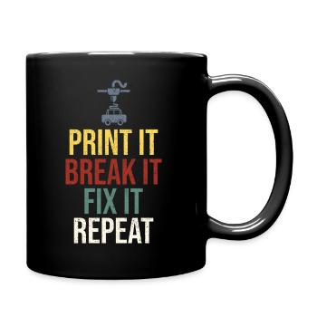 3D Printer 3D Printing - Full Colour Mug - black - Right