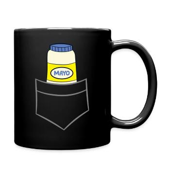 Mayonnaise - In breast pocket / shirt pocket - Full Colour Mug - black - Right