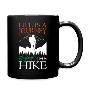 La vie est un voyage Profitez de la randonnée - Mug uni - noir - Droite