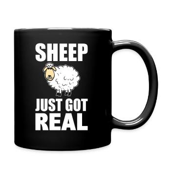 Schafliebhaber Rancher Schäfer - Tasse einfarbig - Schwarz - Rechts
