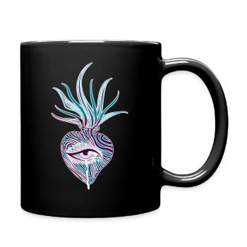 Burning holy heart - Full Colour Mug - black - Right