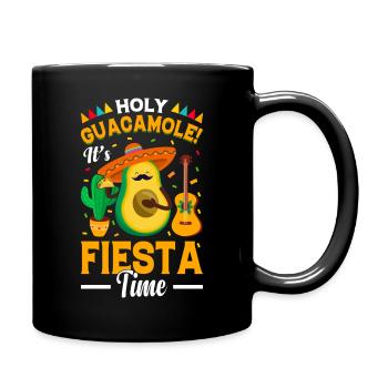 Avocado Holy Guacamole Mexikanisch Fiesta - Tasse einfarbig - Schwarz - Rechts