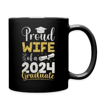 Fière épouse d’un étudiant diplômé de l’université 2024 - Mug uni - noir - Droite