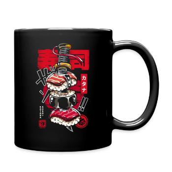 Japon katana sushis vintage - Mug uni - noir - Droite