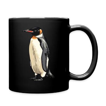 Pinguin - Tasse einfarbig - Schwarz - Rechts