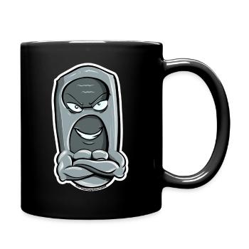 Triumphierende Abziehlasche - Tasse einfarbig - Schwarz - Rechts
