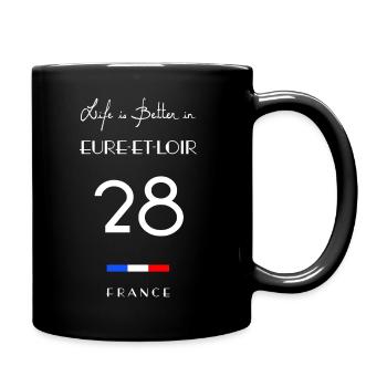 Life is better in EURE-ET-LOIR 28 Val de Loire - Full Colour Mug - black - Right