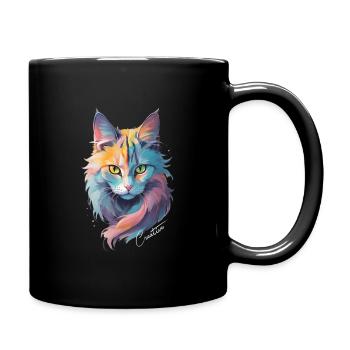 Cat Creative - Tasse einfarbig - Schwarz - Rechts