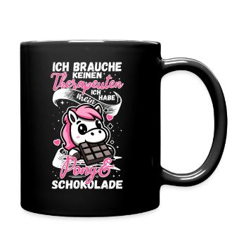 Funny Horse Saying Therapist Pony - Full Colour Mug - black - Right