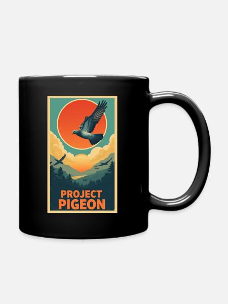 Freedom Pigeon - Full Colour Mug - black