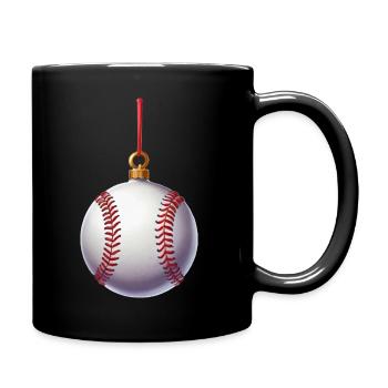 FROHE WEIHNACHTEN BASEBALL - Tasse einfarbig - Schwarz - Rechts