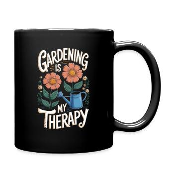 Le jardinage est ma thérapie - Mug uni - noir - Droite