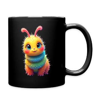 Caterpillar colorful cute cute - Full Colour Mug - black - Right