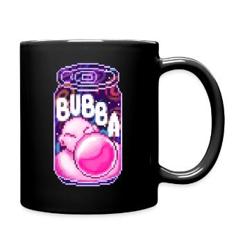 Bubba in a Soda Can– Cute Cosmic Pixel Art - Full Colour Mug - black - Right