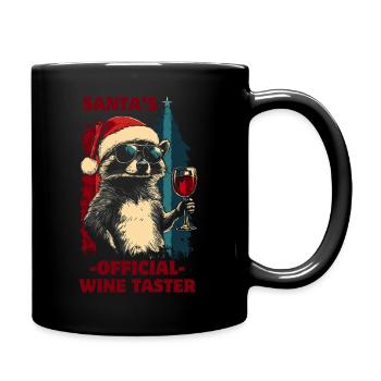 Vin Noël Drôle Dicton Raton laveur - Mug uni - noir - Droite