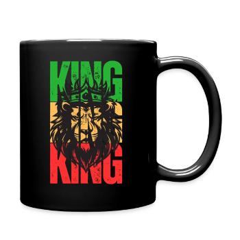 King Lion - Full Colour Mug - black - Right