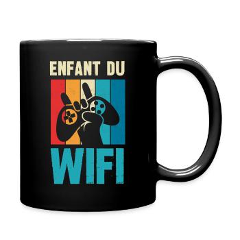 enfant du wifi - Mug uni - noir - Droite