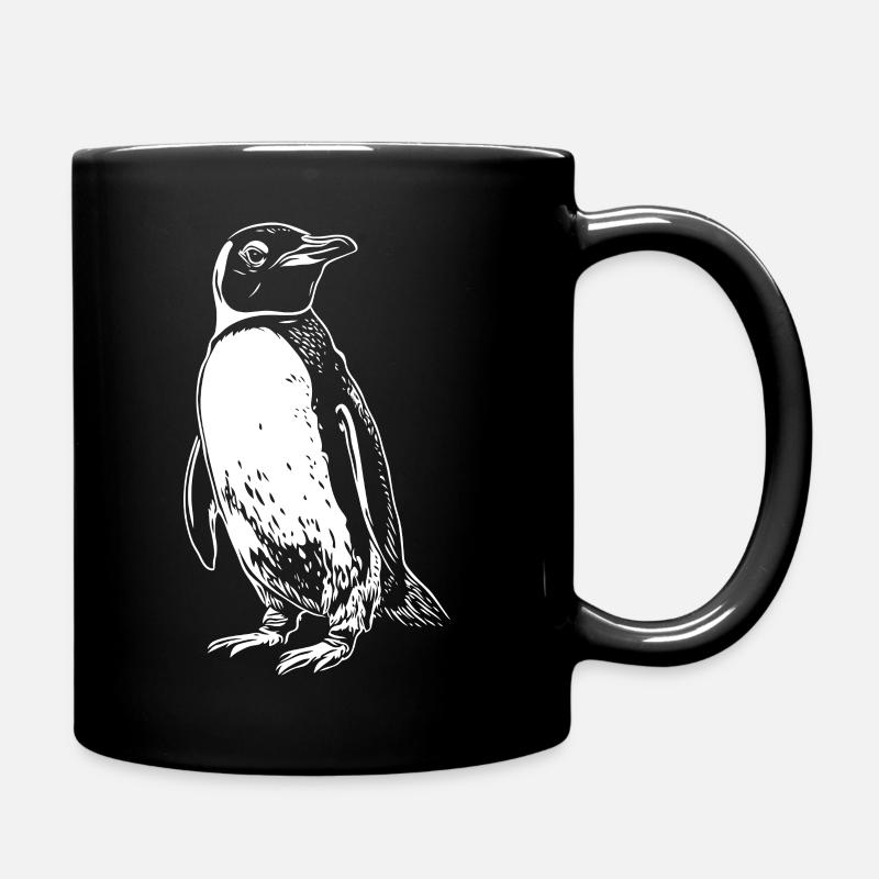 Dessin du pingouin blanc - Mug uni - noir