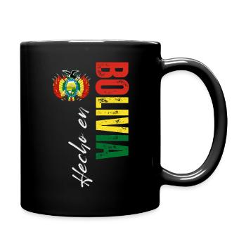 Hergestellt in Bolivien, bolivianischer Stolz - Tasse einfarbig - Schwarz - Rechts