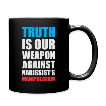 Empowering Truth Speech Bubble Design - Tasse einfarbig - Schwarz - Rechts