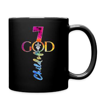 ÉGLISE CHRÉTIENS 7 ANS JÉSUS 7E ANNIVERSAIRE - Mug uni - noir - Droite