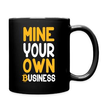 Bitcoin Shirt for Crypto Fans - Full Colour Mug - black - Right