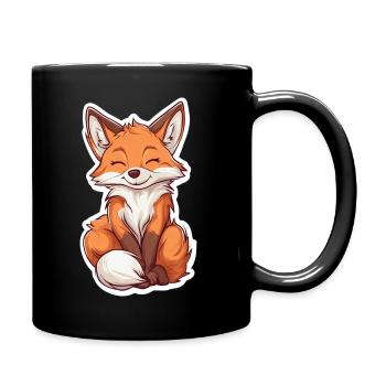 Fuchs - Tasse einfarbig - Schwarz - Rechts