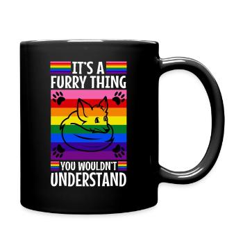 C’est une chose poilue que vous ne comprendriez pas - Mug uni - noir - Droite