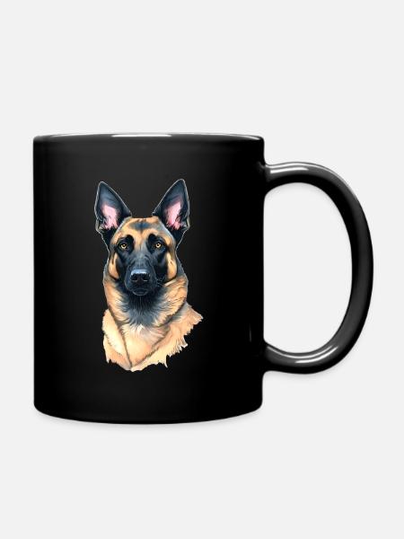 Chien Berger Belge Malinois - Mug uni - noir