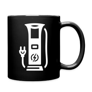 Charging station electromobility symbol electricity - Full Colour Mug - black - Right