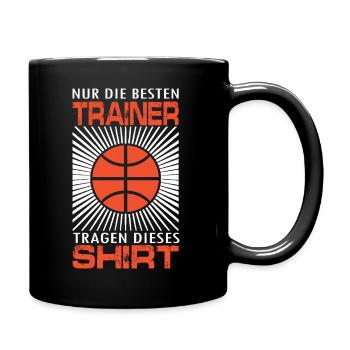 Basketball Trainer Geschenke Abschied Sprüche - Tasse einfarbig - Schwarz - Rechts