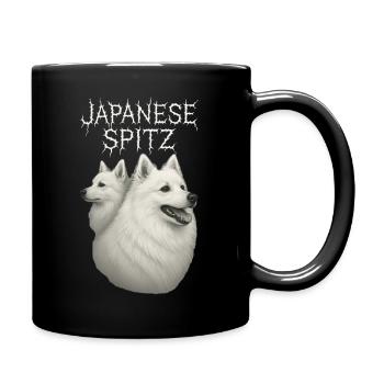 Japanese Spitz - Tasse einfarbig - Schwarz - Rechts