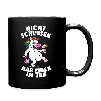 Don't push have one in the tea - unicorn - drink - Full Colour Mug - black - Right