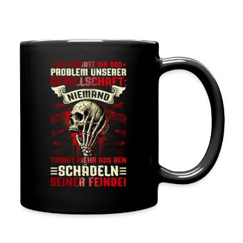 Nordische Mythologie Wikinger Runen Götter - Tasse einfarbig - Schwarz - Rechts
