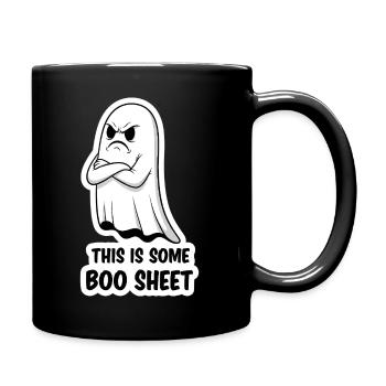 This Is Some Boo Sheet Cartoon Gespenst - Tasse einfarbig - Schwarz - Rechts